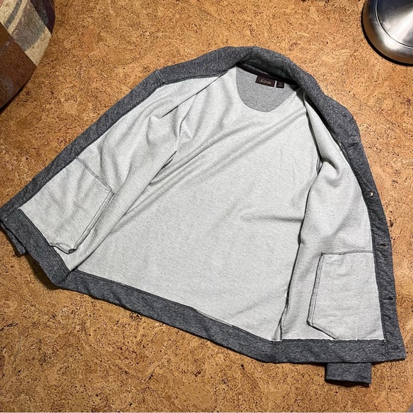 Tasso Elba Men’s Shawl Collar Terry Lined Button Cardigan In Heathered Gray Sz M - Picture 5 of 10